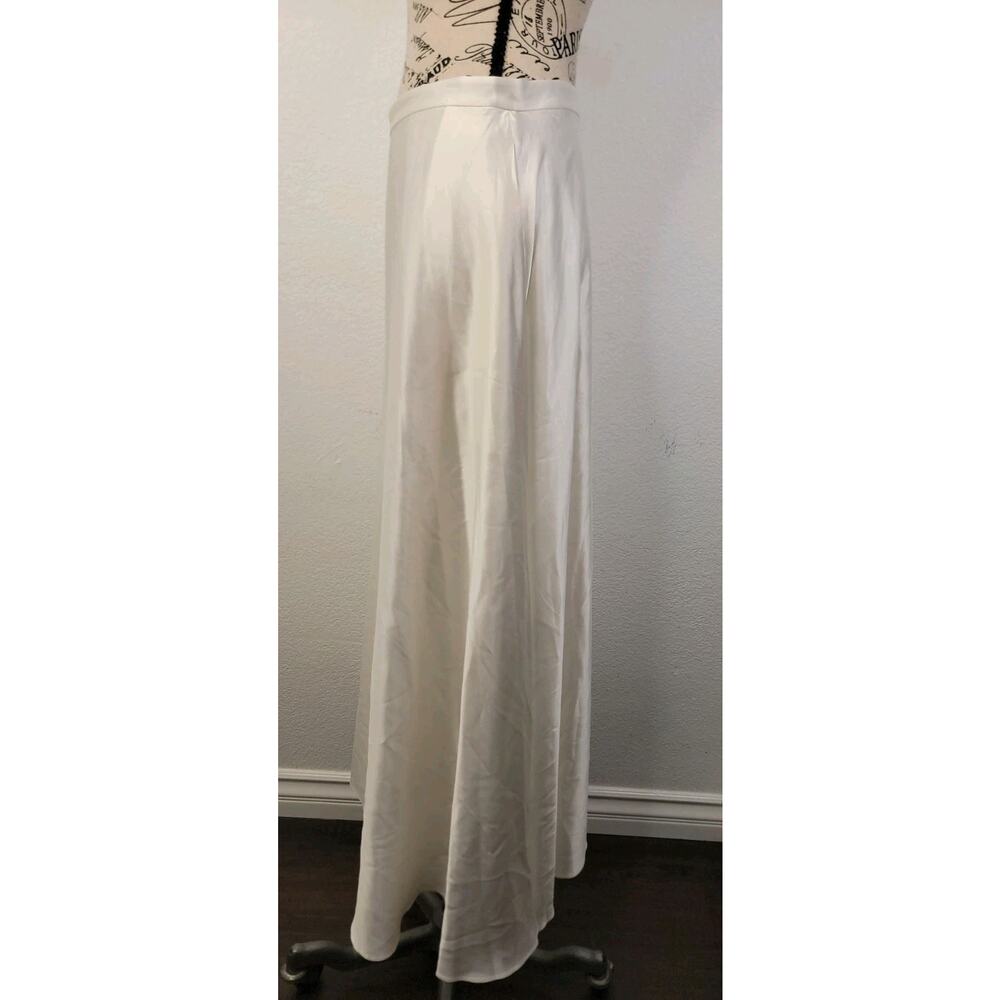 Lilysilk Slip Silk Maxi Skirt Size 6 Pockets Pearl Zip Office Capsule Minimal - Picture 5 of 11